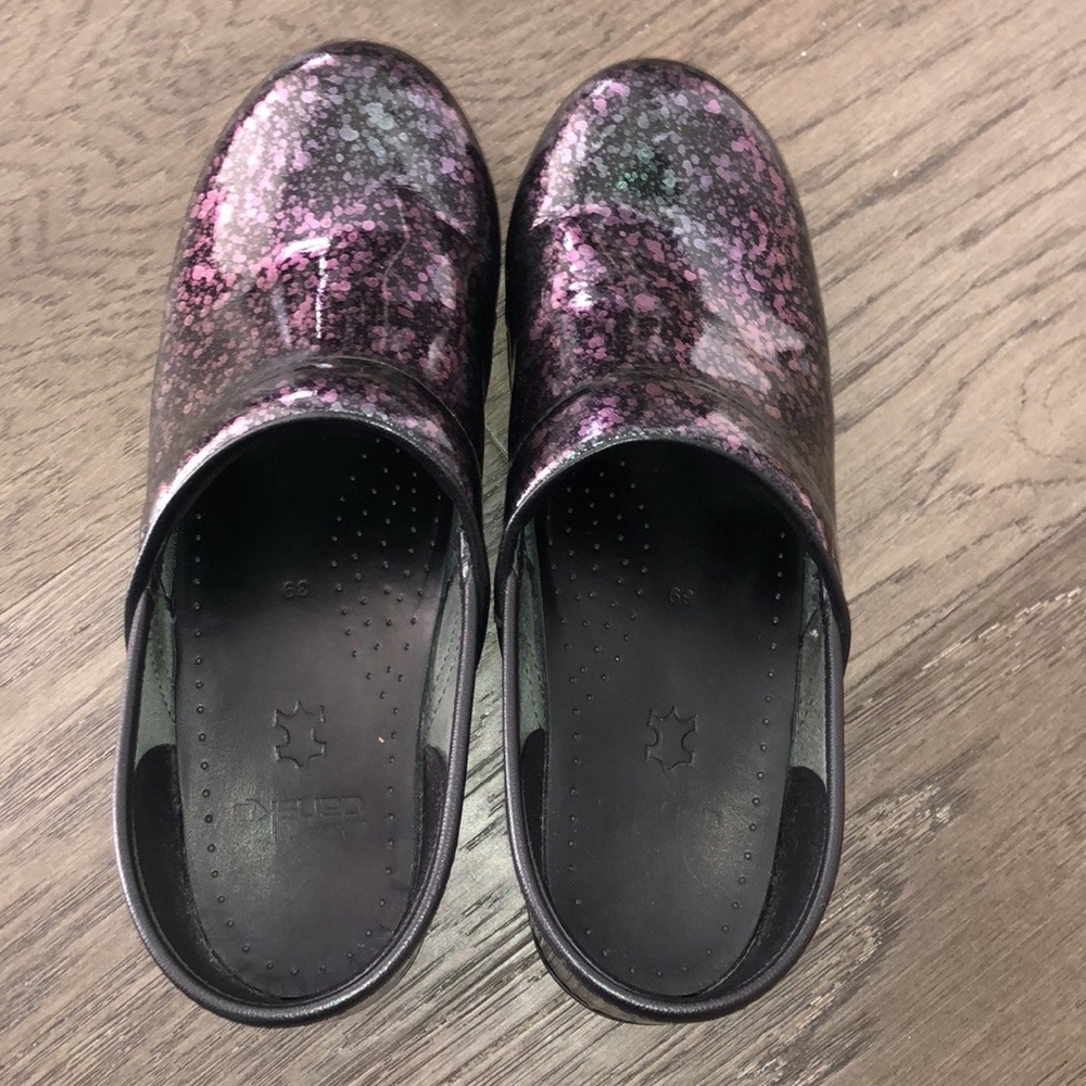 Dansko Multicolor Iridescent Clogs - image 5